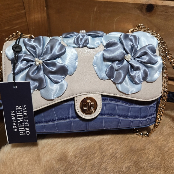 Brahmin Premier Collection Rosa Bellbottom Crossbody Bag NWT - Picture 4 of 10